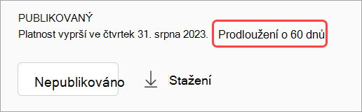 Snímek obrazovky znázorňující, jak zrušit publikování záznamu webináře
