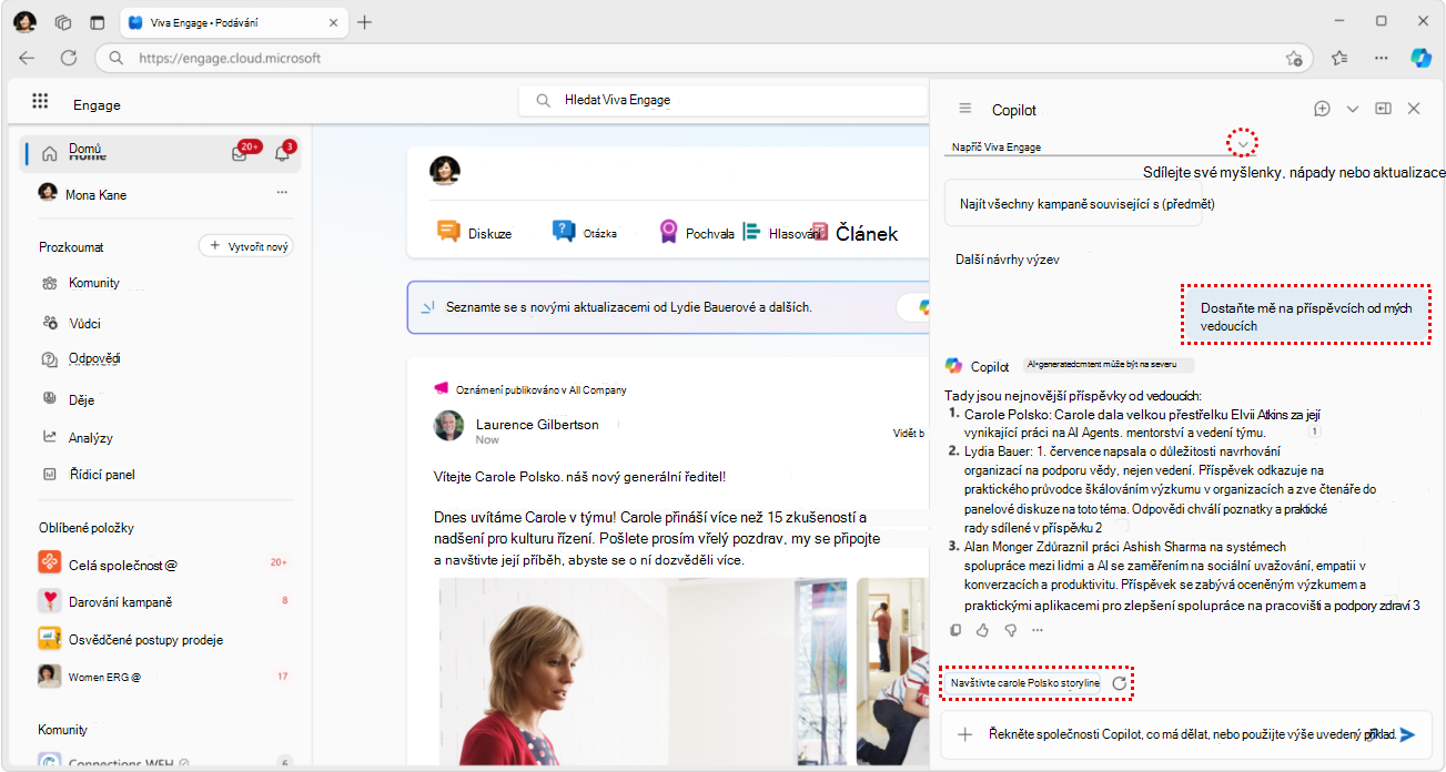 Globální vyhledávání a procházení k podrobnostem