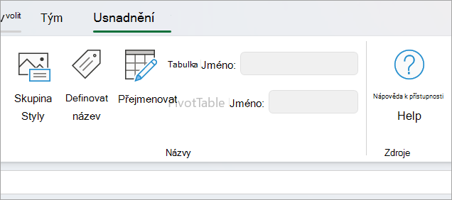 Panel přístupnosti