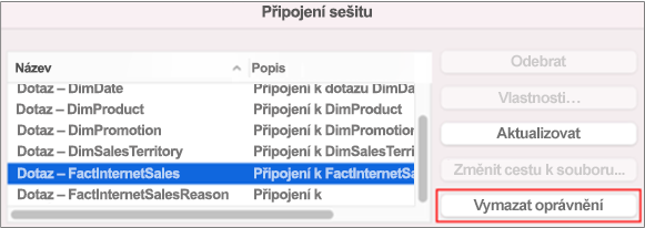 Odebrání uložených přihlašovacích údajů pro datové připojení na Macu