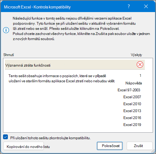 Kontrola kompatibility