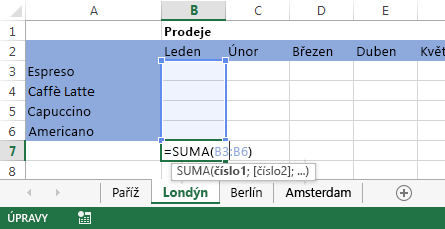 Vzorec je taky na listu Londýn