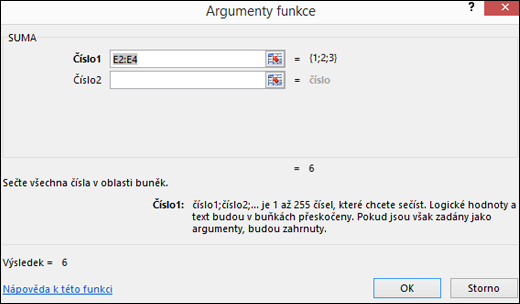 Průvodce funkcí aplikace Excel