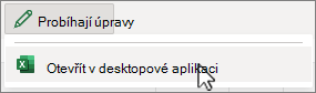 Otevření desktopové aplikace Excel screenshot