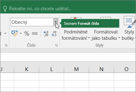 Seznam Formát čísla