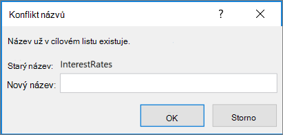 Přejmenování konfliktní oblasti