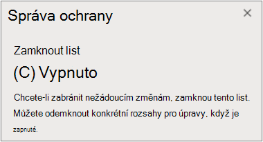 Vypnutí ochrany listů