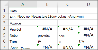 Výsledky příkladu 6