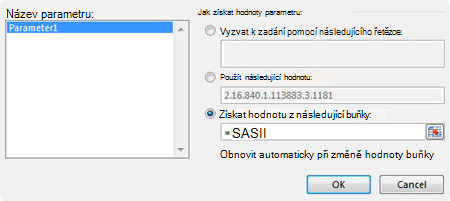 MS Query Parameter dialog box