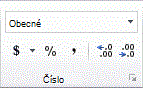 Vzhled pásu karet aplikace Excel