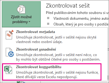 Zkontrolovat kompatibilitu