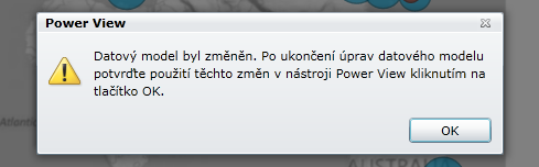 Upozornění na změnu datového modelu