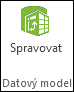 Tlačítko Spravovat na pásu karet PowerPivot