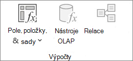 Vzhled pásu karet aplikace Excel