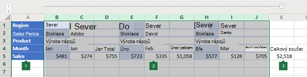 Outline of columns in Excel Online