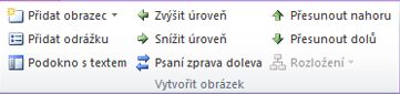 Skupina Vytvořit obrázek na kartě Návrh v části Nástroje obrázku SmartArt