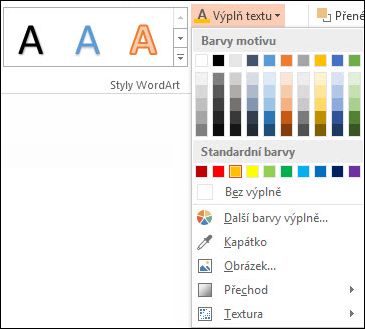 Příkaz Výplň textu