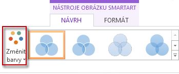 Možnost Změnit barvy ve skupině Styly obrázků SmartArt
