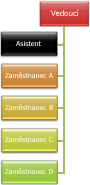 Organizační diagram s rozložením Předsazení zleva