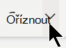 Možnost Oříznout na kartě Obrázek
