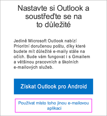 Klikněte na odkaz pro povolení synchronizace