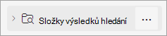 Snímek obrazovky se složkami výsledků hledání