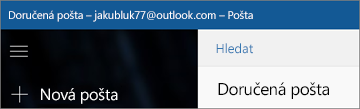 Pás karet v aplikaci Pošta ve Windows 10