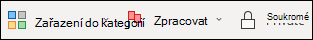 Přidání příznaku kategorie nebo zpracování