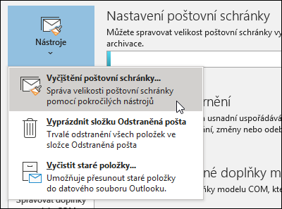 Vyčištění poštovní schránky
