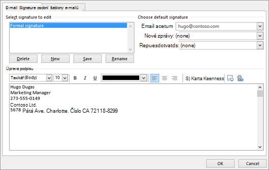 Type a new signature to use in your email