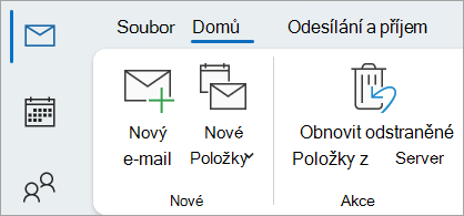 Pokud chcete obnovit zprávy, které už nejsou ve složce Odstraněná pošta, vyberte Obnovit odstraněné položky ze serveru.