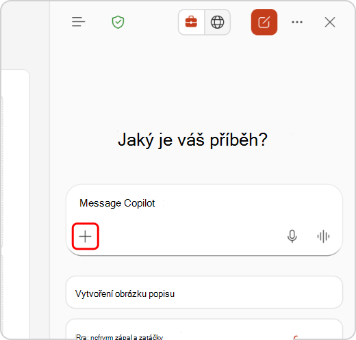 Zvýrazněná nabídka Přidat obsah