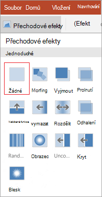 Odebrání přechodů