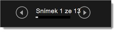 Zobrazení prezentujícího - tlačítka Předchozí a Další