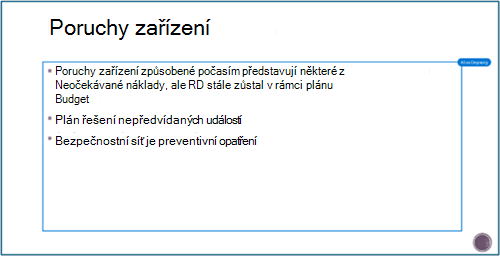 Snímek obrazovky zobrazující upravenou oblast pomocí obdélníkového rámečku