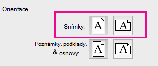 Orientace stránky v PowerPointu pro Mac