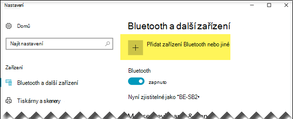Přidání zařízení Bluetooth