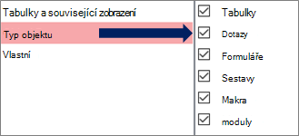 Dialogové okno Možnosti navigace