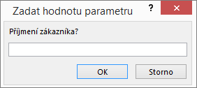 Enter parameter value