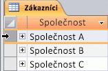 Right-clicking a record selector