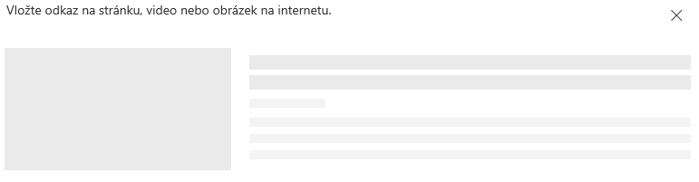 Snímek obrazovky s vložením odkazu na SharePointu