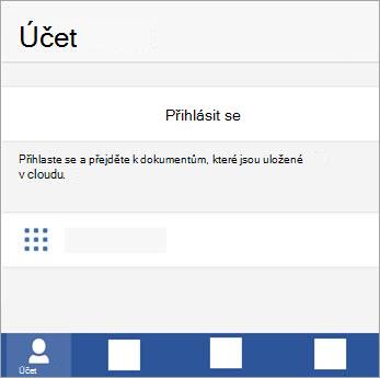 Přihlaste se pomocí pracovního nebo školního účtu Office 365 nebo účtu Microsoft.