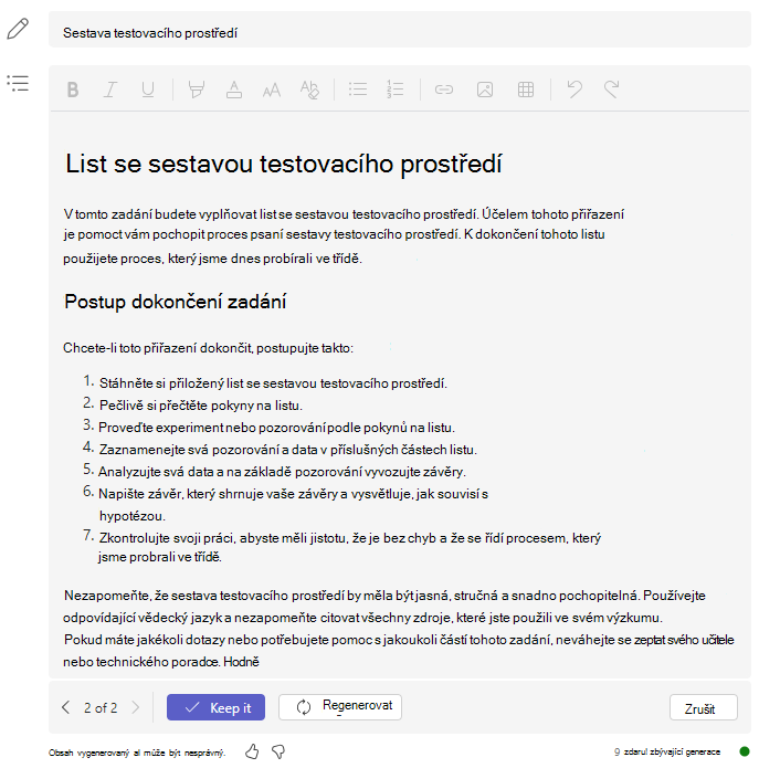 Postup laboratorní zprávy