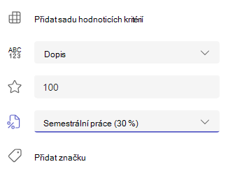 Známkování písmen