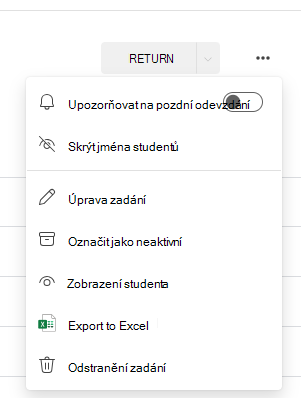 Snímek obrazovky s možností oznámení.