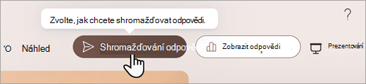 Snímek obrazovky, kde můžete nastavit, jak chcete shromažďovat odpovědi v Microsoft Forms.