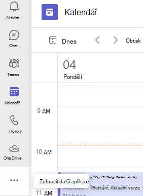 Snímek obrazovky ukazující možnost Více aplikací.