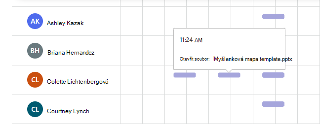 Snímek obrazovky ukazující studenta.