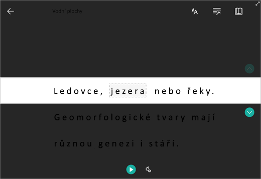 Snímek obrazovky se zvýrazněným textem.