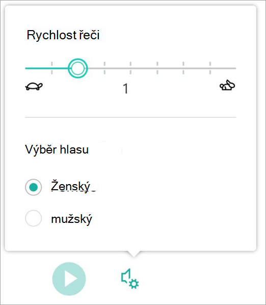 Snímek obrazovky s rychlostí hlasu.